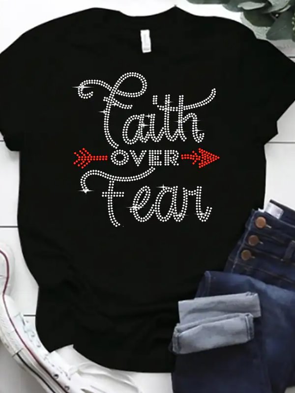 Faith Over Fear Printed Weekend T-Shirt