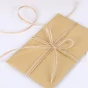 White Edge Khaki Linen Rope 0.6cm DIY Gift Wrapping Ribbon