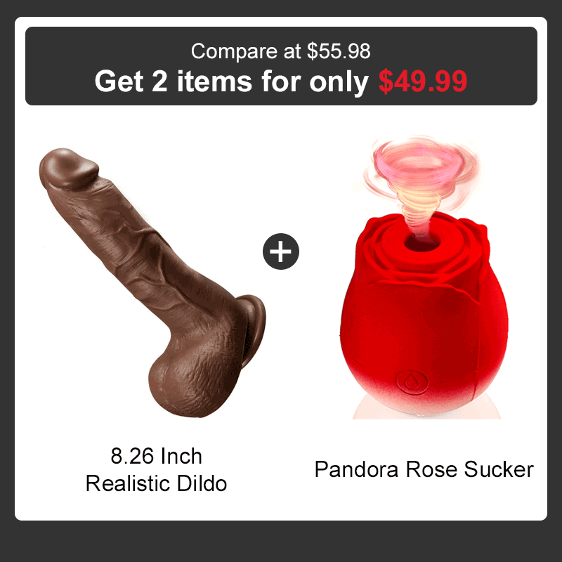 8.26 Inches Realistic Dildo with Lifelike Veins and Suction Cup for Hands-Free Pleasure