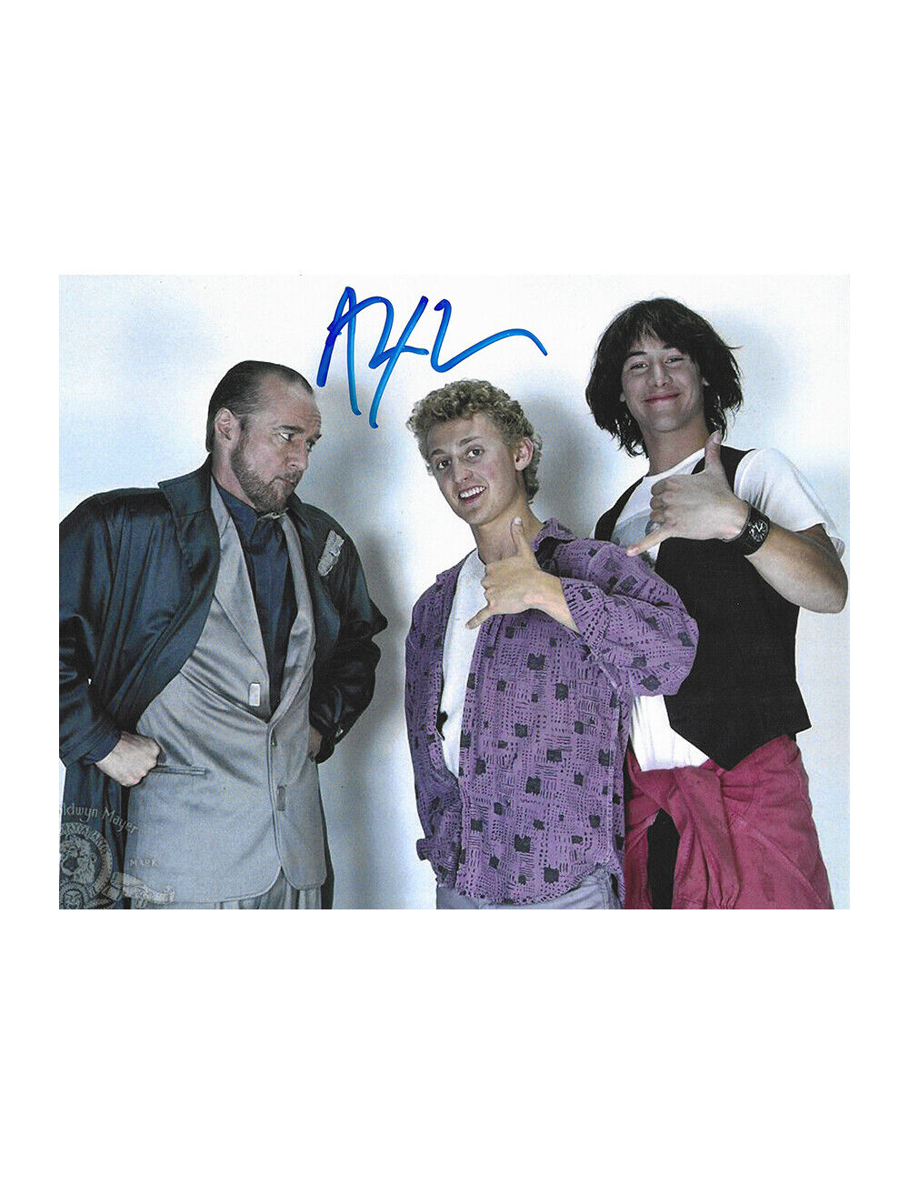 10x8 Bill & Ted Print Signed by Alex Winter 100% Authentic + COA