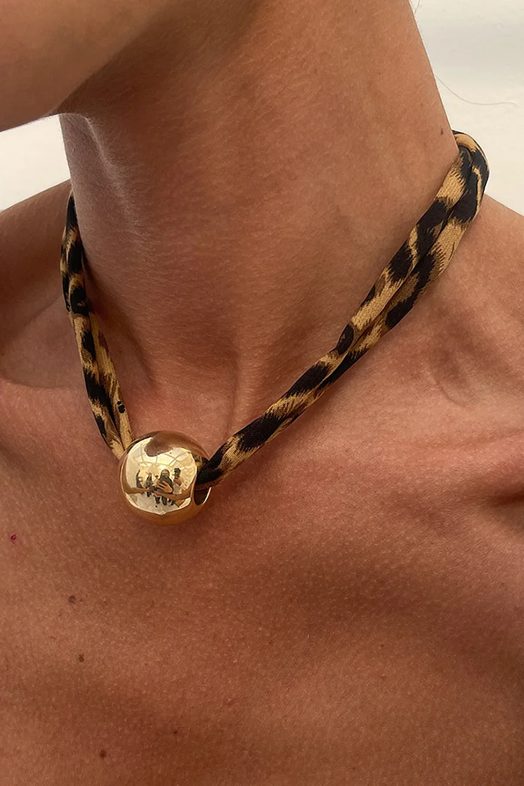 Beach Exaggerated Starfish Flower Conch Cross Pendant Leopard Print Necklace 2024 - Xpluswear