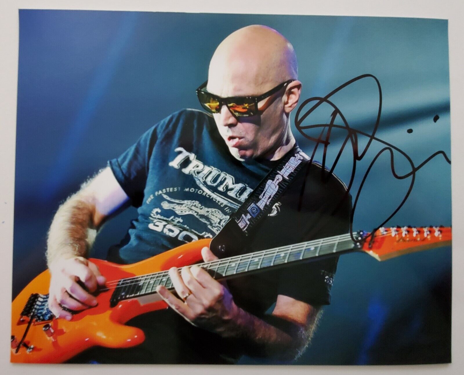 Joe Satriani Signed 8x10 Photo Poster painting Chickenfoot Experience Hendrix Guitar LEGEND RAD