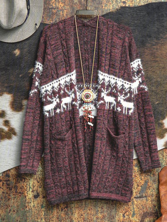 Casual Plus Size Cardigan Outerwear