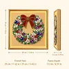 DIY Christmas Pearl Painting Lighted Wall Art ,Diamond Painting LED Picture with Inner Frame, Handmade Beaded Christmas Decor with Warm Glow Lights, Holiday Home Decoration Gift for Living Room Bedroom