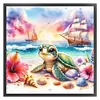 Sea Turtles-11CT Stamped Cross Stitch 40*40cm/15.75*15.75in