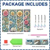 (US Local)4Pcs Special Shape Books Flowers 5D DIY Diamond Painting Bookmark Craft Kit