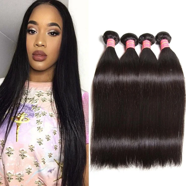 4Bundles Malaysian Straight Virgin Human Hair