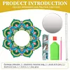 2pcs/set DIY Flowers Hanging Mirror Diamond Art Wall Door Decoration Kit