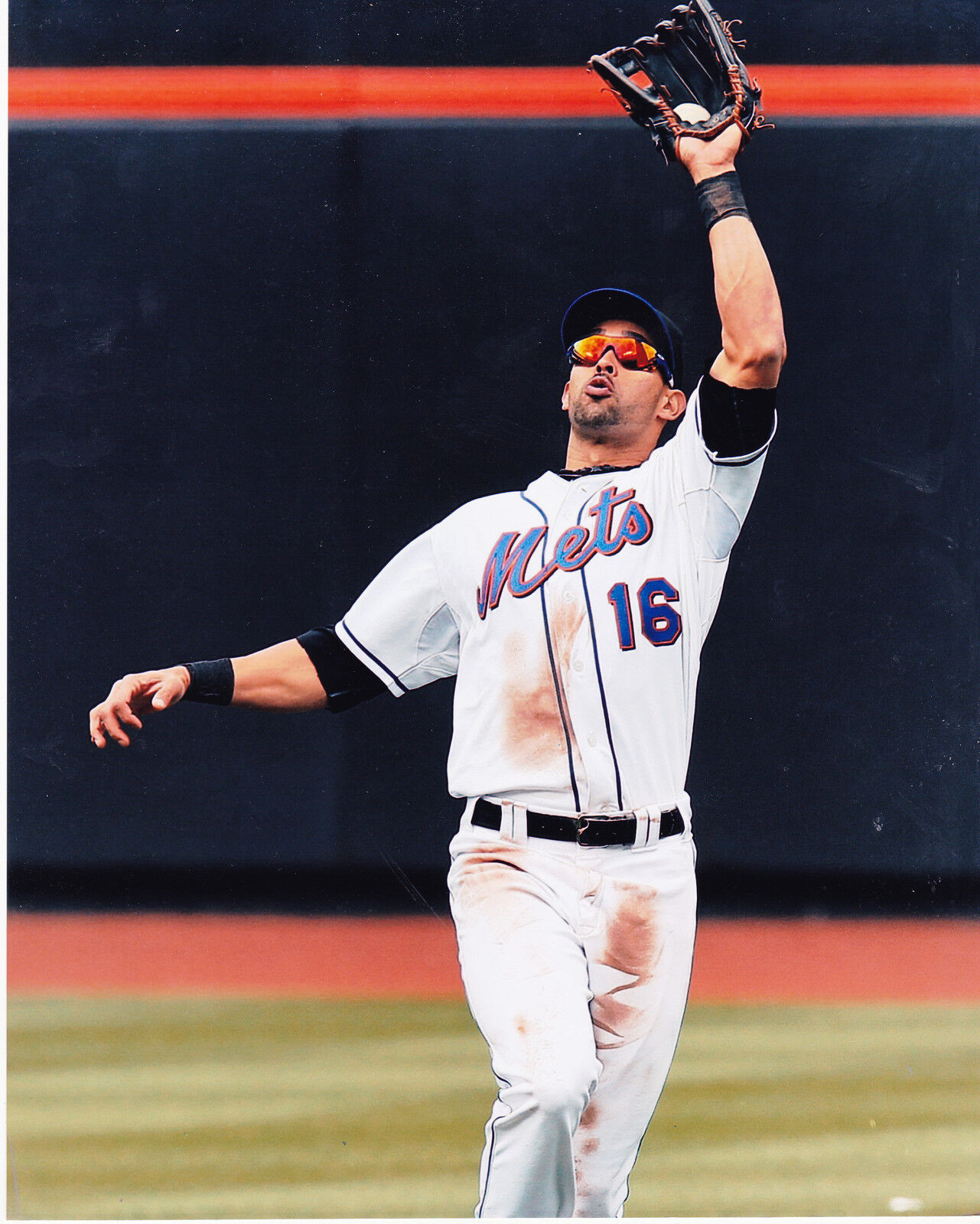 ANGEL PAGAN NEW YORK METS COLOR ACTION 8x10