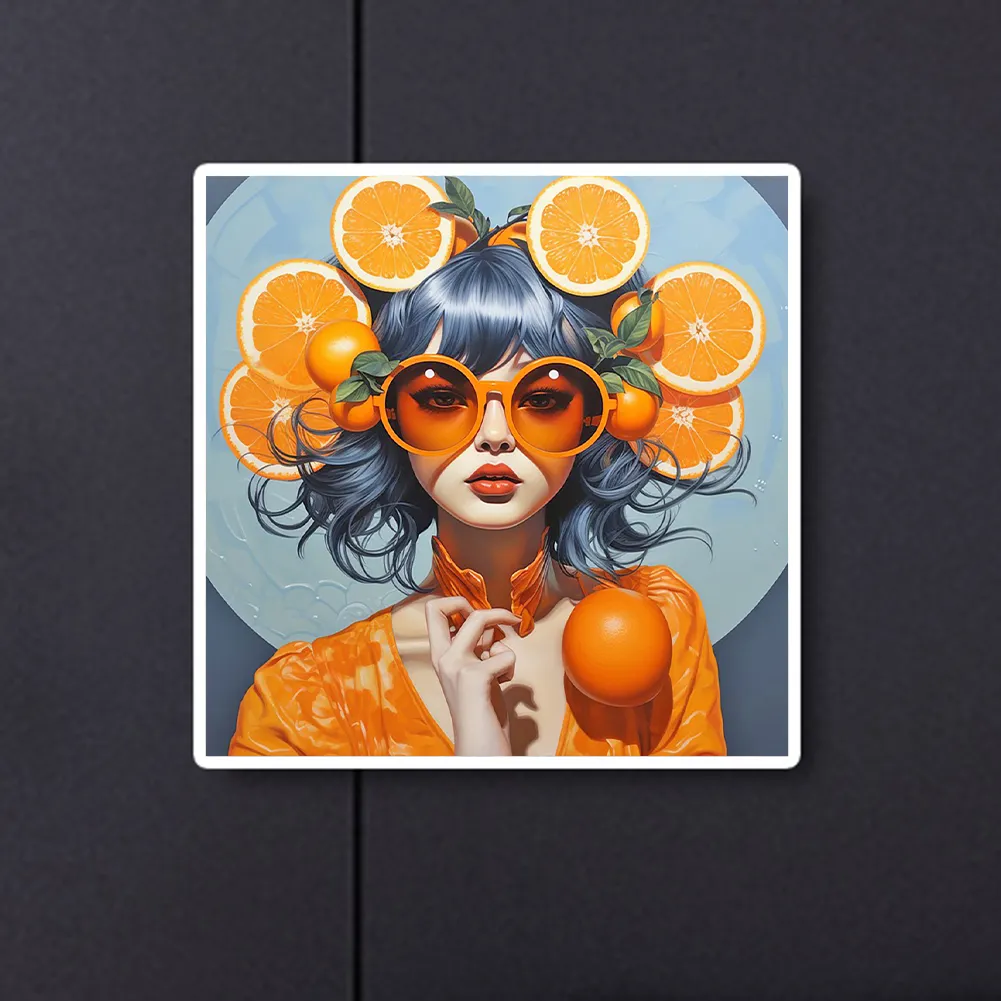 Full Round Diamond Painting 40*40cm - Orange Girl