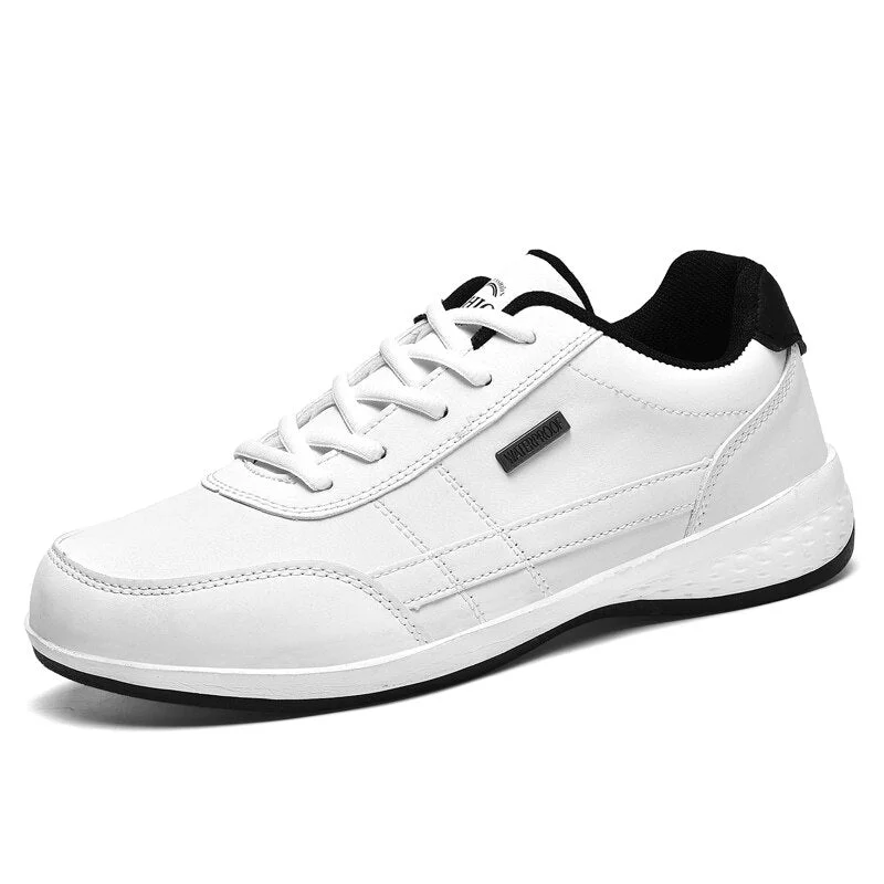 Men Casual Shoes Sneakers Trend Leather Shoe Italian Breathable Leisure Male Sneakers Non-Slip Footwear Men Vulcanized Shoes
