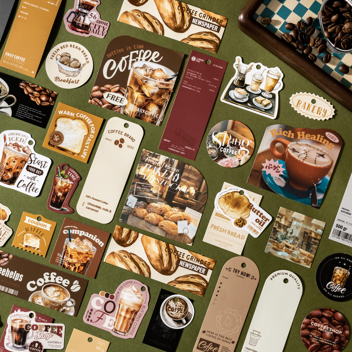 스티커 - 커피숍 오픈 시리즈 빈티지 카페 라벨