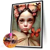 Diamond Painting-DIY Full Round Drill Butterfly Doll