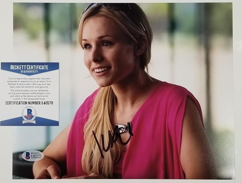 Actress KRISTEN BELL Signed 8x10 Photo Poster painting Frozen Veronica Mars ~ Beckett BAS COA