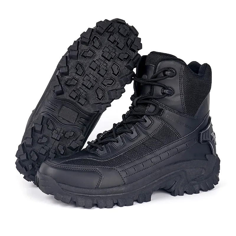 Men's Work Combat Boots Waterproof Non-Slip Warm Army Boots Work Boots (Thickened Version & Insulated Version)