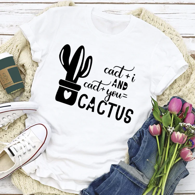 PSL-Nature Lover-Funny Cactus  T-shirt Tee -02606