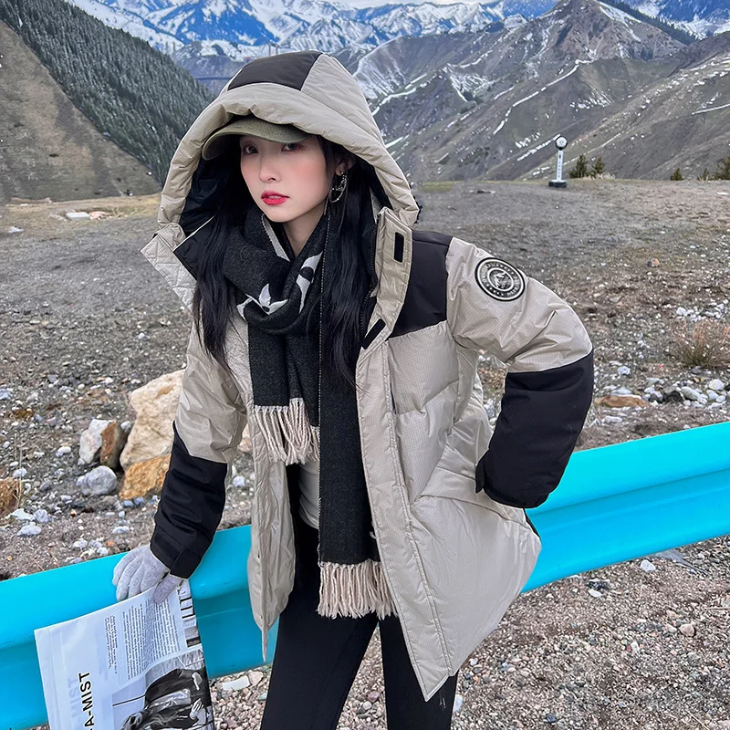 Toloer Down Cotton Jacket Female 2024 Winter New Medium And Long Version Of Korean Lovers Students Overalls Cotton-Padded Jacket Plus Thick Coat Tide-Outfit Ideas