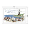 Shell Lighthouse-14CT Stamped Cross Stitch Kit(16x22cm)