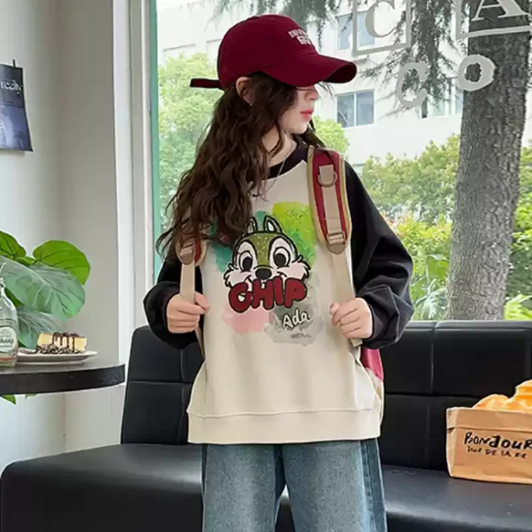 プチプラ ファッション 新作 動物柄 長袖 プルオーバー 女の子 キッズ パーカー