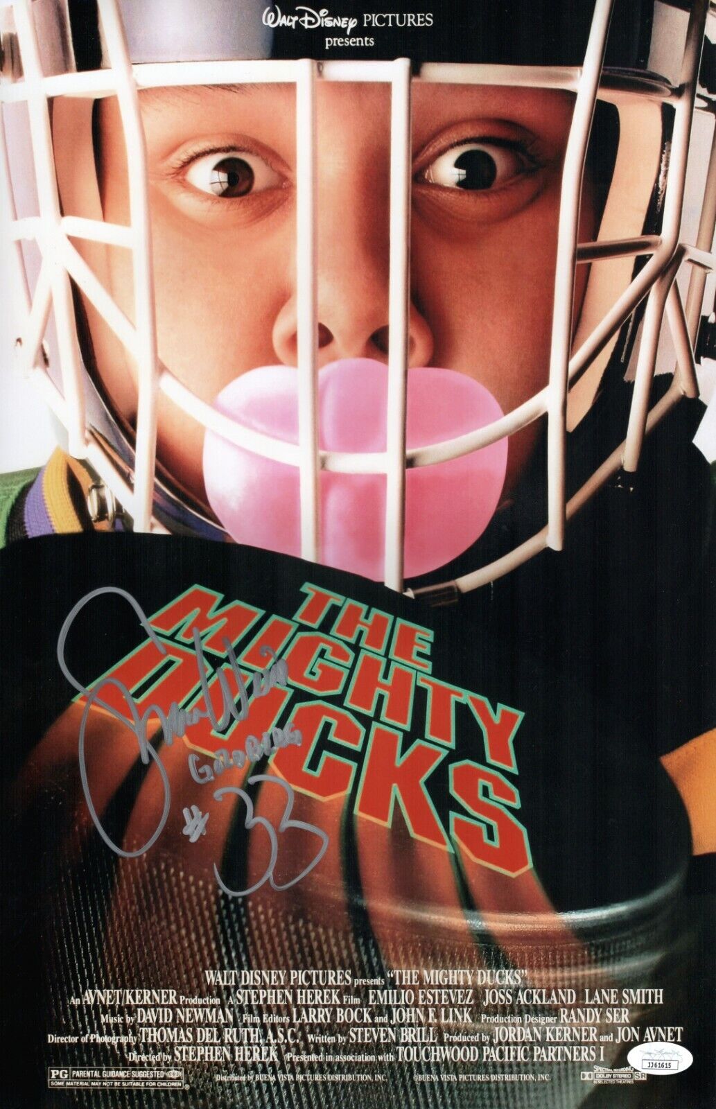 SHAUN WEISS Signed 11x17 Photo Poster painting Greg Goldberg The Mighty Ducks #33 COA JSA Cert