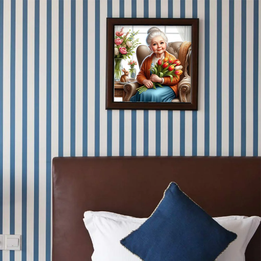 Full Round Diamond Painting 40*40cm - Kind Grandma