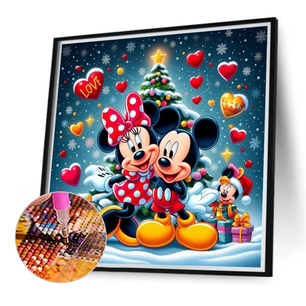 Diamond Painting - Full Round Drill - Mickey Minnie(Canvas|40*40cm)