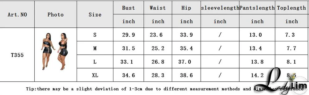 Womens Sexy Pu-Leather Strapless Top+ Lace-Up Mini dress Irregular Two Piece