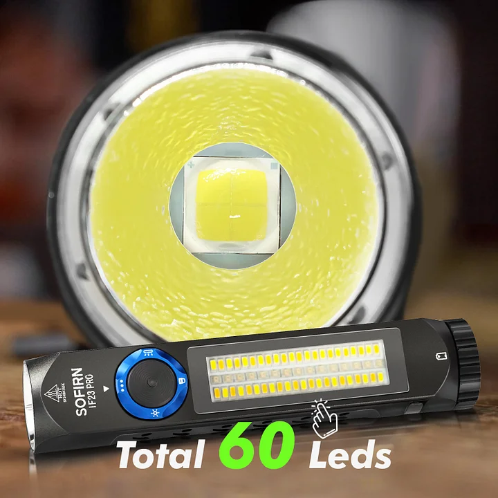 IF23 PRO 5000LM EDC Flashlight with RGB & Side Light, Buck Driver