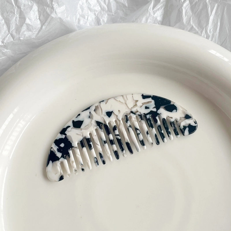 Portable Pocket Hair Comb Japanese Style Acetate Comb New Cute Small Size Hair Comb Girl Small Size Half Moon Comb