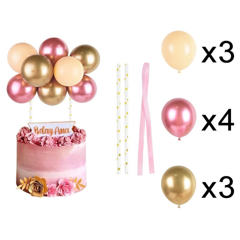 10pcs 5 Inch Metal Balloon Cake Topper Cloud Shape Confetti Balloons For Birthday Baby Shower Wedding Party Decor Home Supplies
