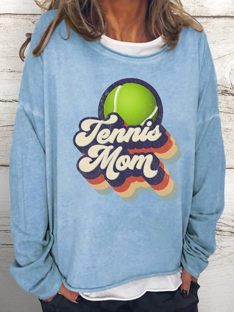 tennis Women Loose Sweatshirt-Annaletters