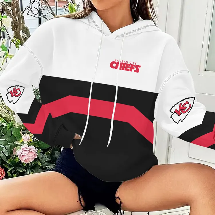 Kansas City Chiefs Printed Hooded Pocket Pullover Hoodie