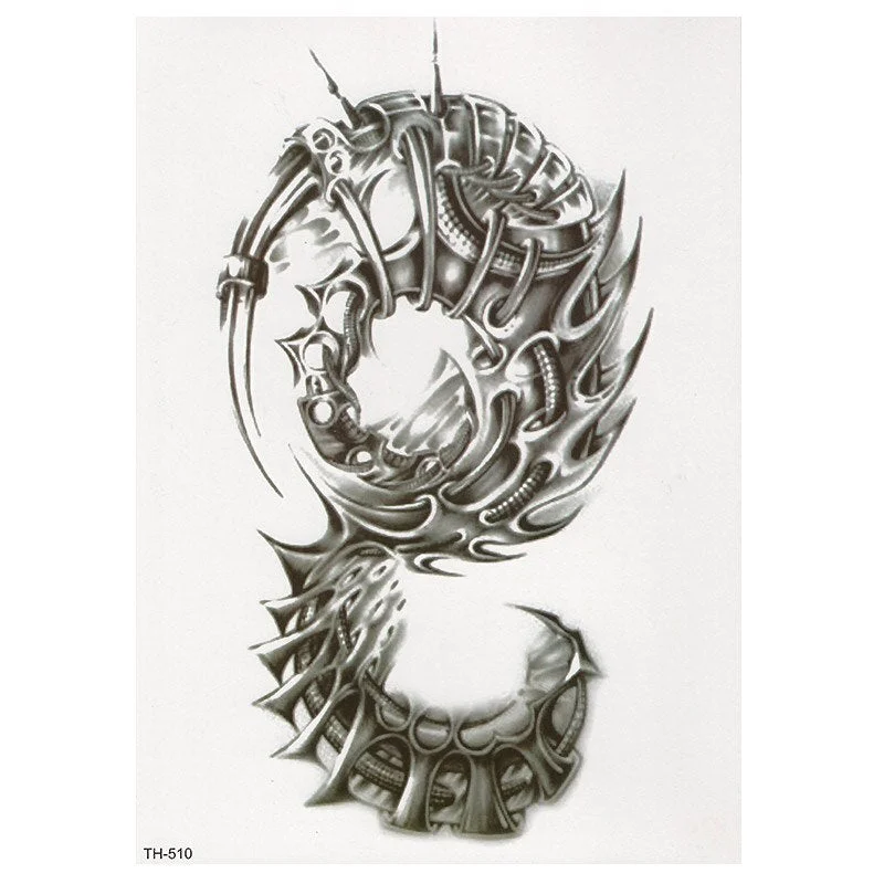 CROWN SKULL SCYTHE DEATH ANGEL WINGS CROSS TEMPORARY TATTOO, CRUCIFIX, BODY ART, MENS, WOMENS