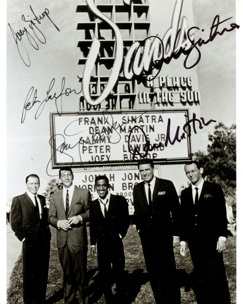 THE RAT PACK SIGNED AUTOGRAPHED 10 X 8