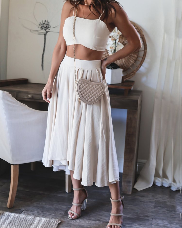 CROP TOP SKIRT TWO-PIECE