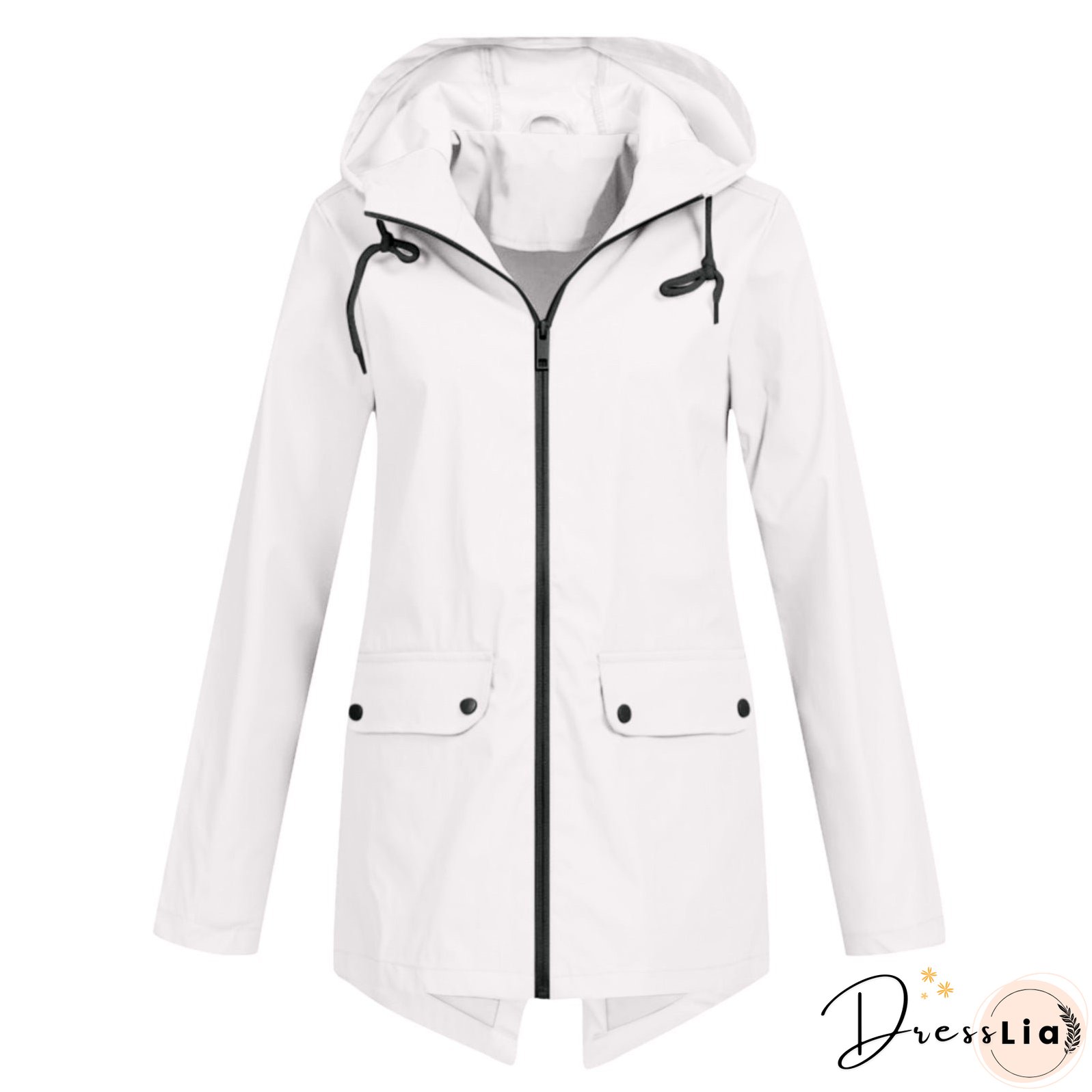 Women's Windcheater Zip Hooded Lightweight Outdoor Windproof Coats