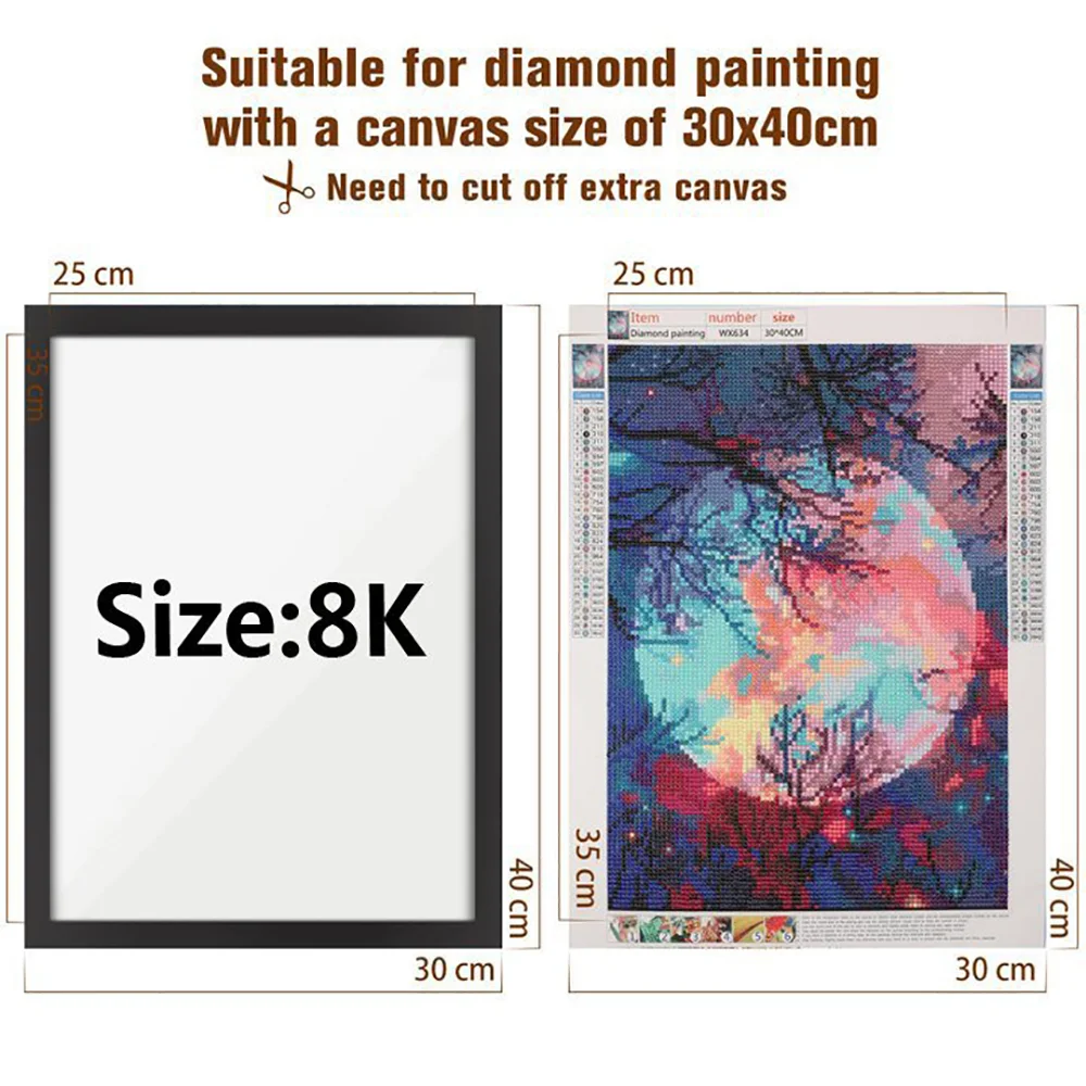 DIY Diamond Painting Magnetic Frame Self-Adhesive Poster Photo Wall Holder
