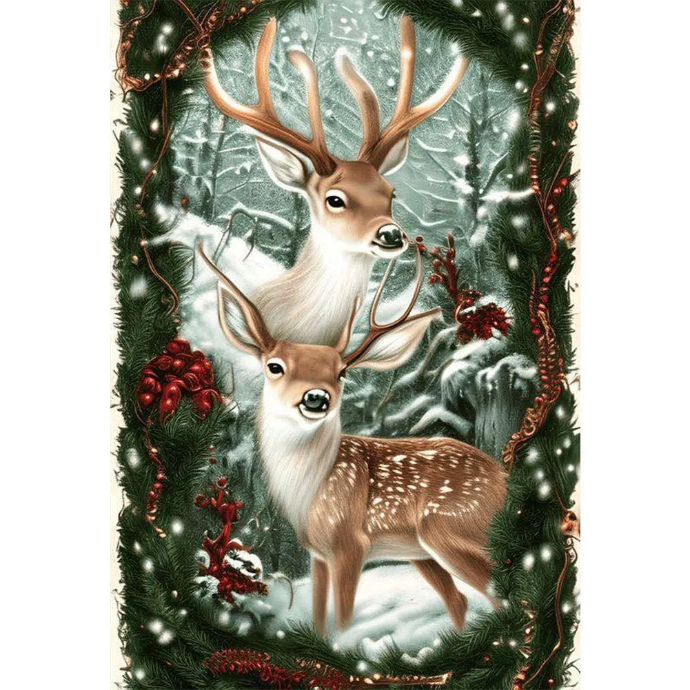 Diamond Painting - Full Round Drill - Snow Elk(Canvas|50*70cm)