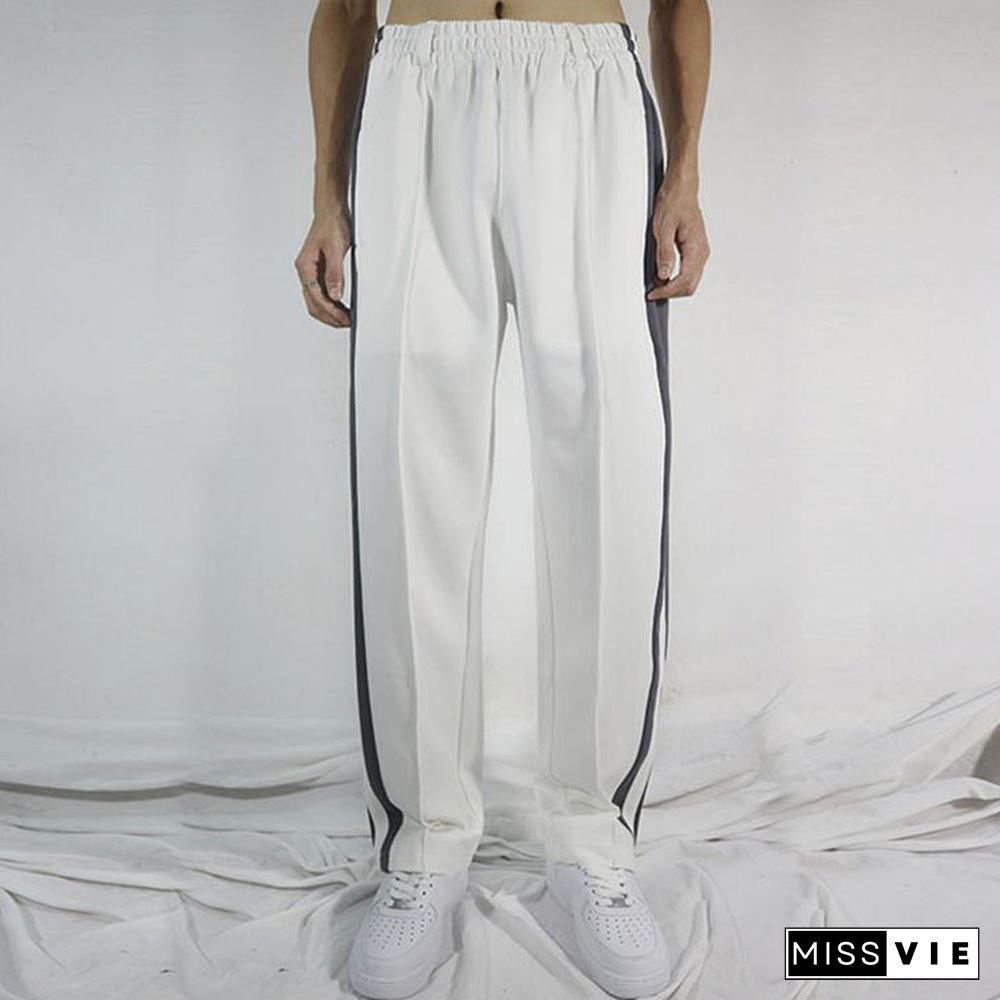 Unisex Street Trim Wide-Leg Pants