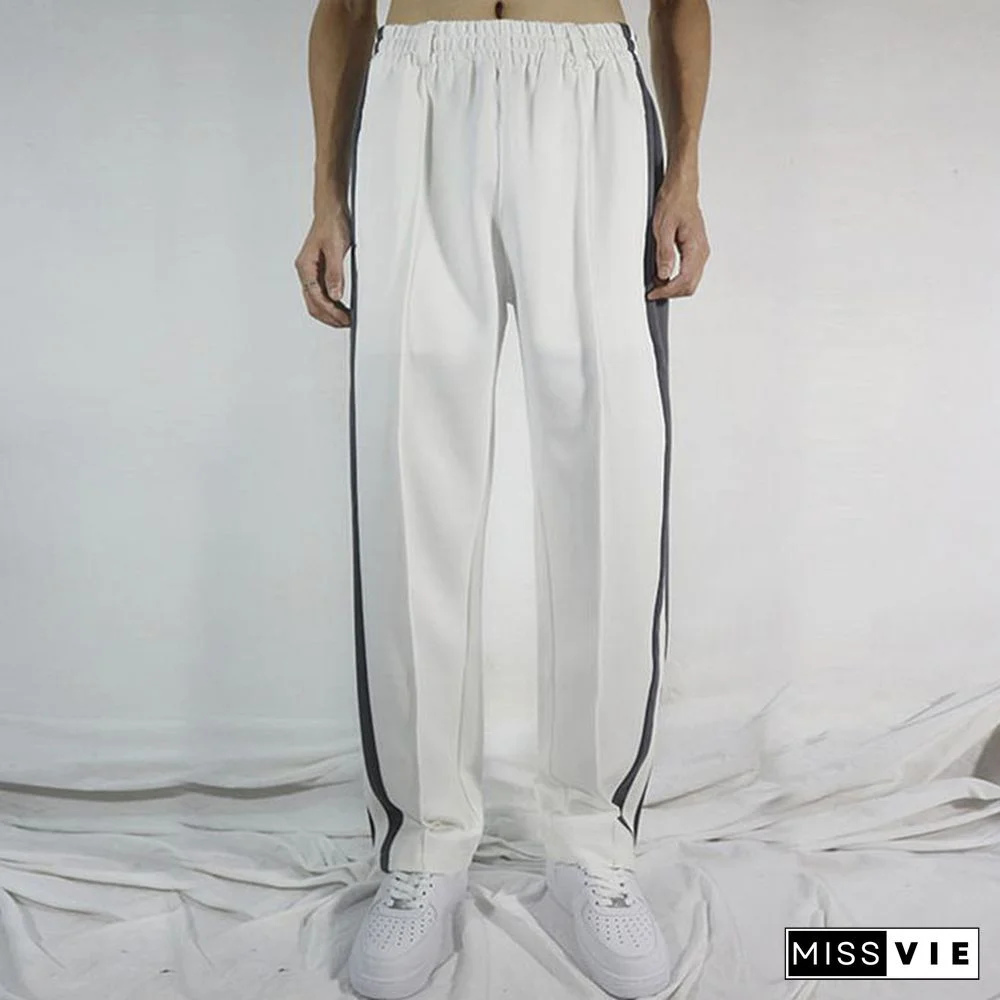 Unisex Street Trim Wide-Leg Pants