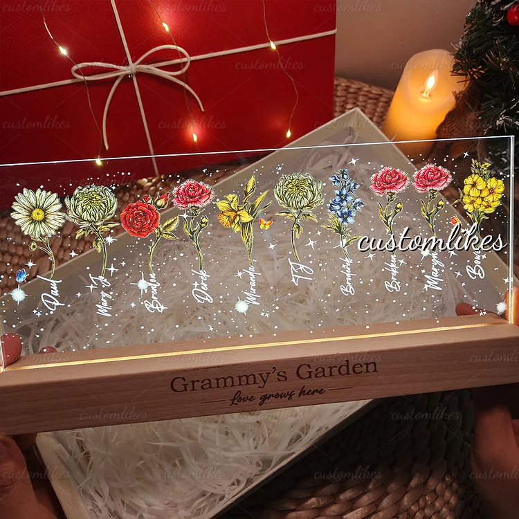 Vintage Custom-Birth Flower Light