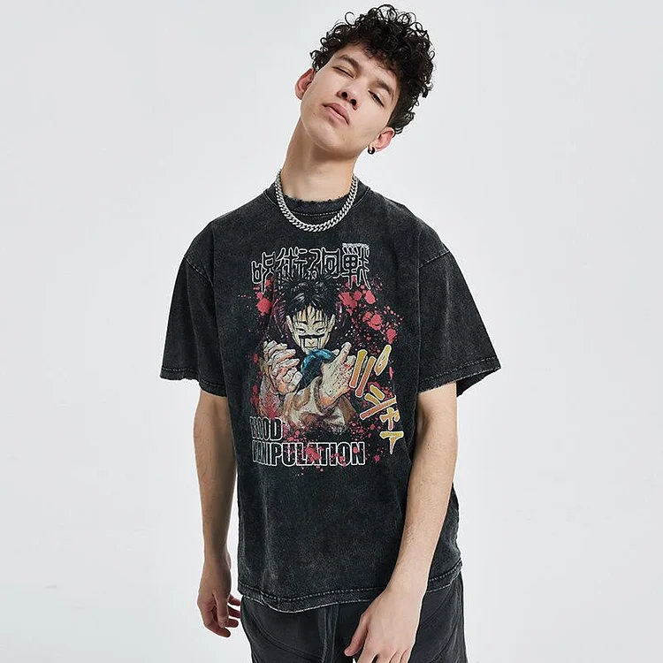 Pure Cotton Jujutsu Kaisen Blood Manipulation T-shirt weebmemes