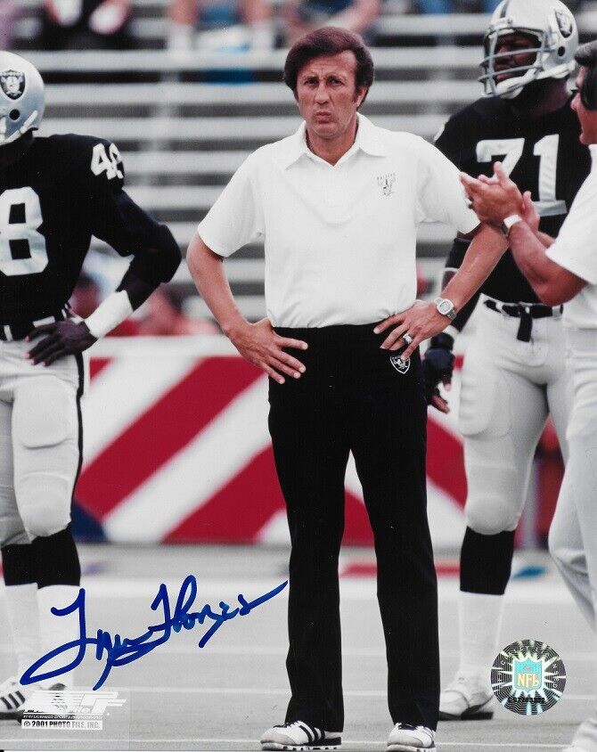 *TOM FLORES*SIGNED*AUTOGRAPHED*Photo Poster painting*OAKLAND*RAIDERS*NFL*FOOTBALL*COA*8 X 10