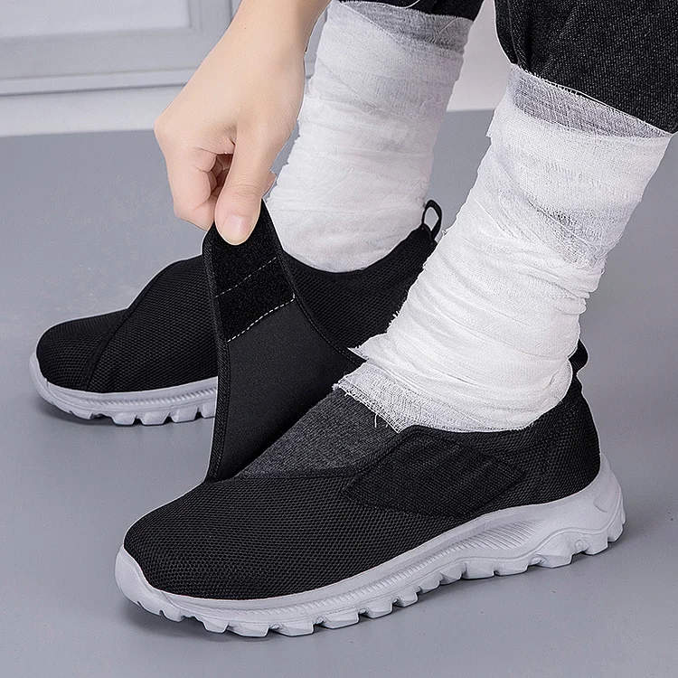Wide Width Pain Relief Diabetic Shoes, Adjustable Closure Hands-Free  Stunahome.com