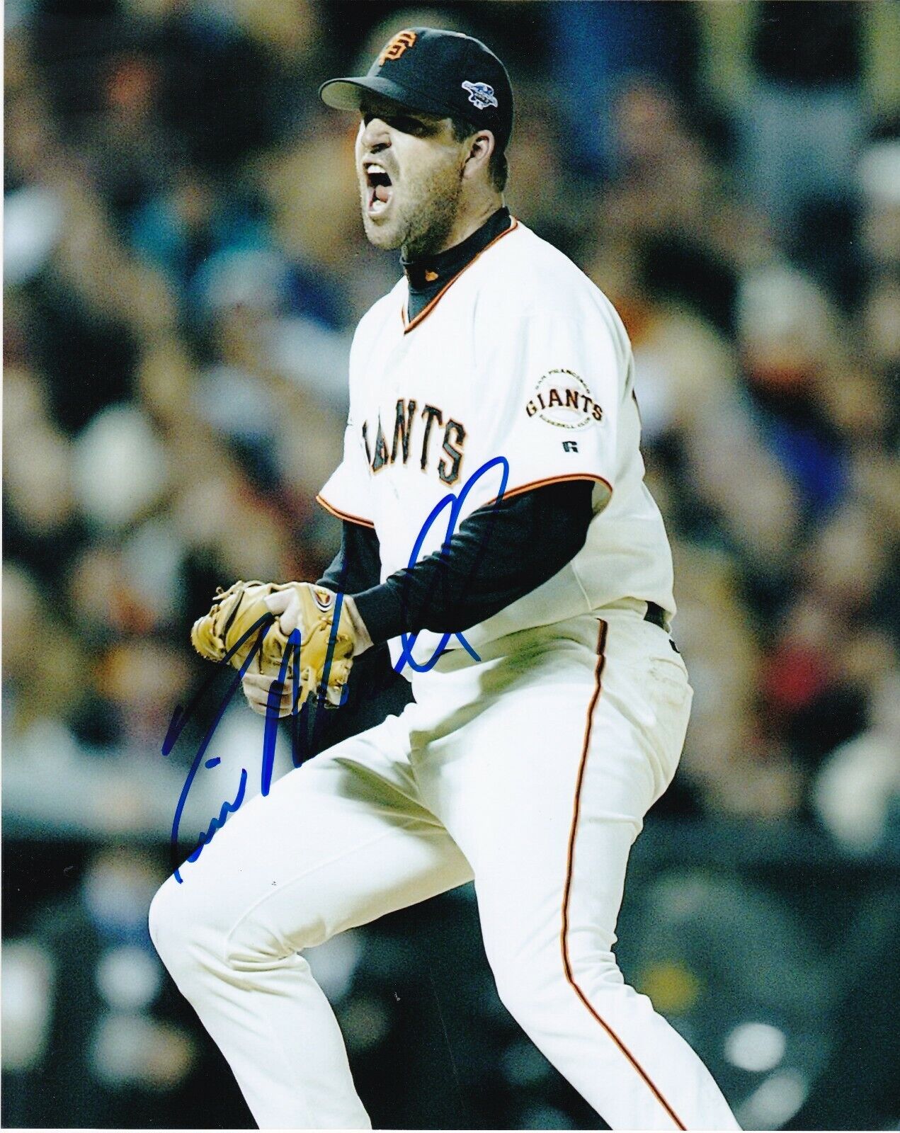 TIM WORRELL SAN FRANCISCO GIANTS ACTION SIGNED 8x10