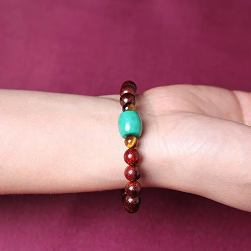 Tibetan Small Leaf Red Sandalwood Balance Bracelet