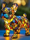 Dog Lamp Dog Series Art Night Light Stained Resin Dog Desk Lamp Home Decor