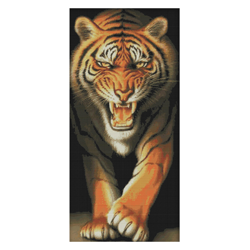 

Tiger - 11CT Stamped Cross Stitch - 40*86CM (Big Size), 501 Original