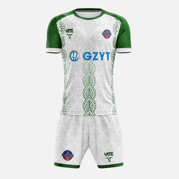 YITE | LZ24-012-White And Green Soccer Uniforms