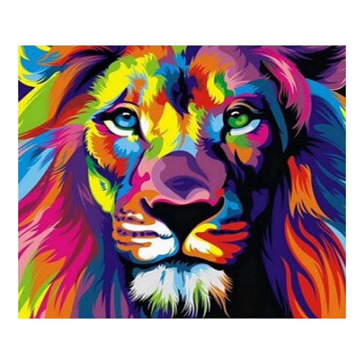Peinture de diamant - Full Round - Lion color¨¦